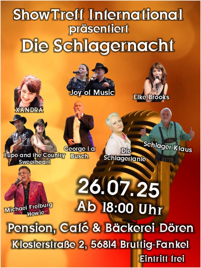 Schlagernacht in Bruttig-Fankel @ Pension, Café & Bäckerei Dören